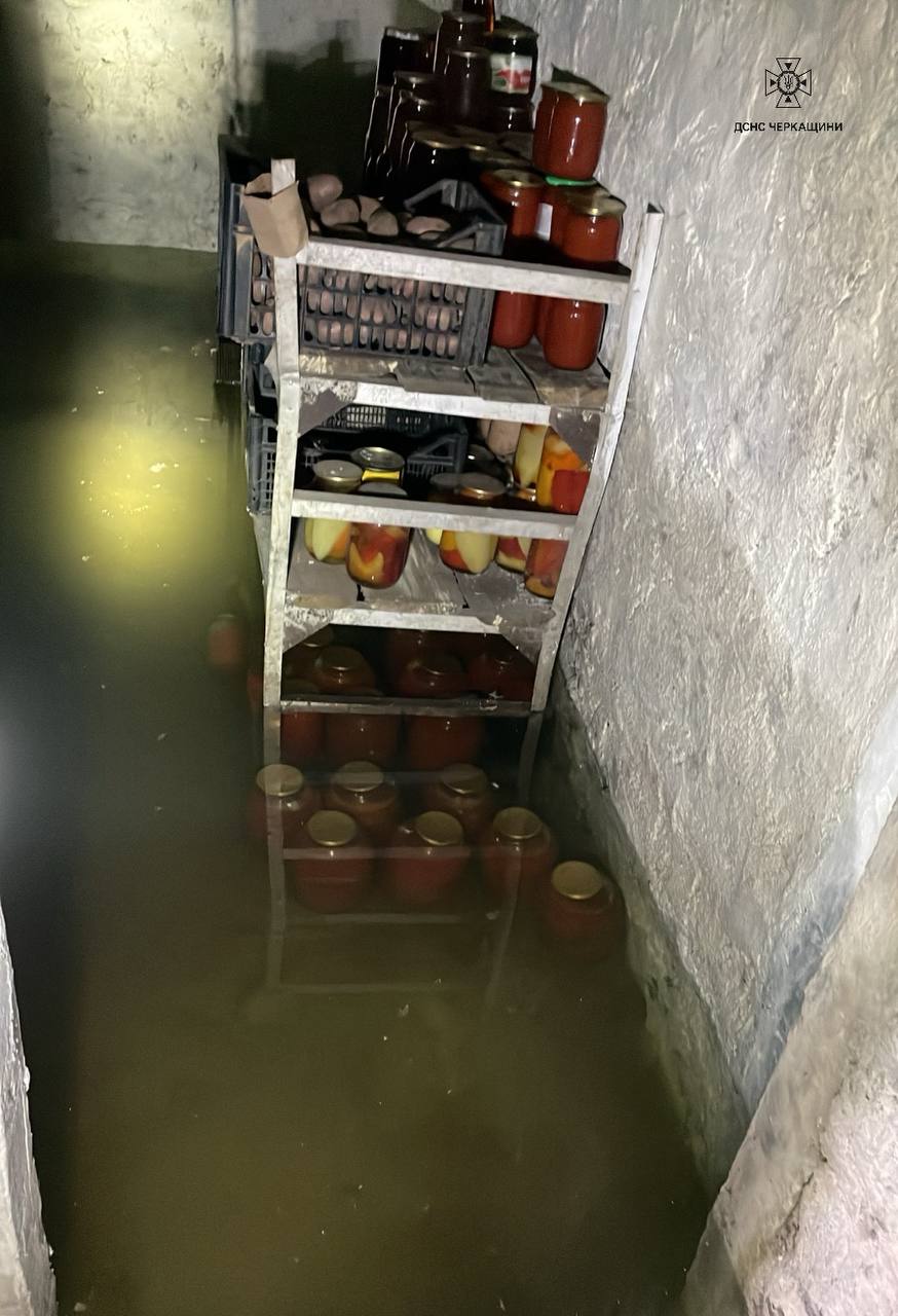 Тала вода затопила подвір’я на Черкащині: рятувальники двічі відкачували воду за добу