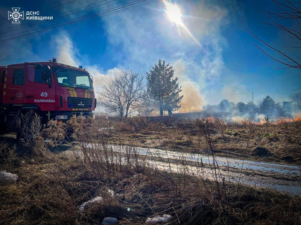 Рятувальники Київщини вже фіксують перші випадки випалювання сухої трави