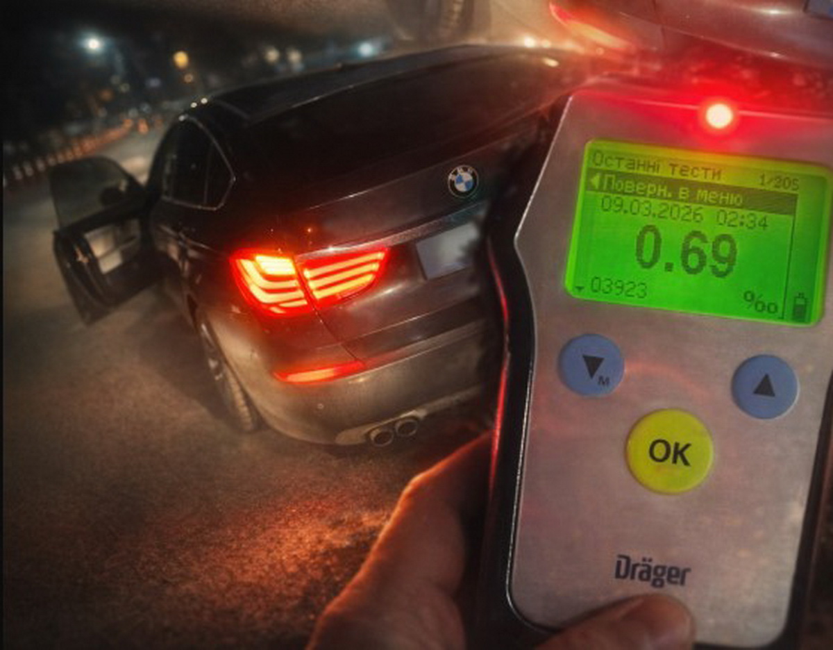 Патрульні зупинили водійку, яка їздила нічною Вінницею напідпитку