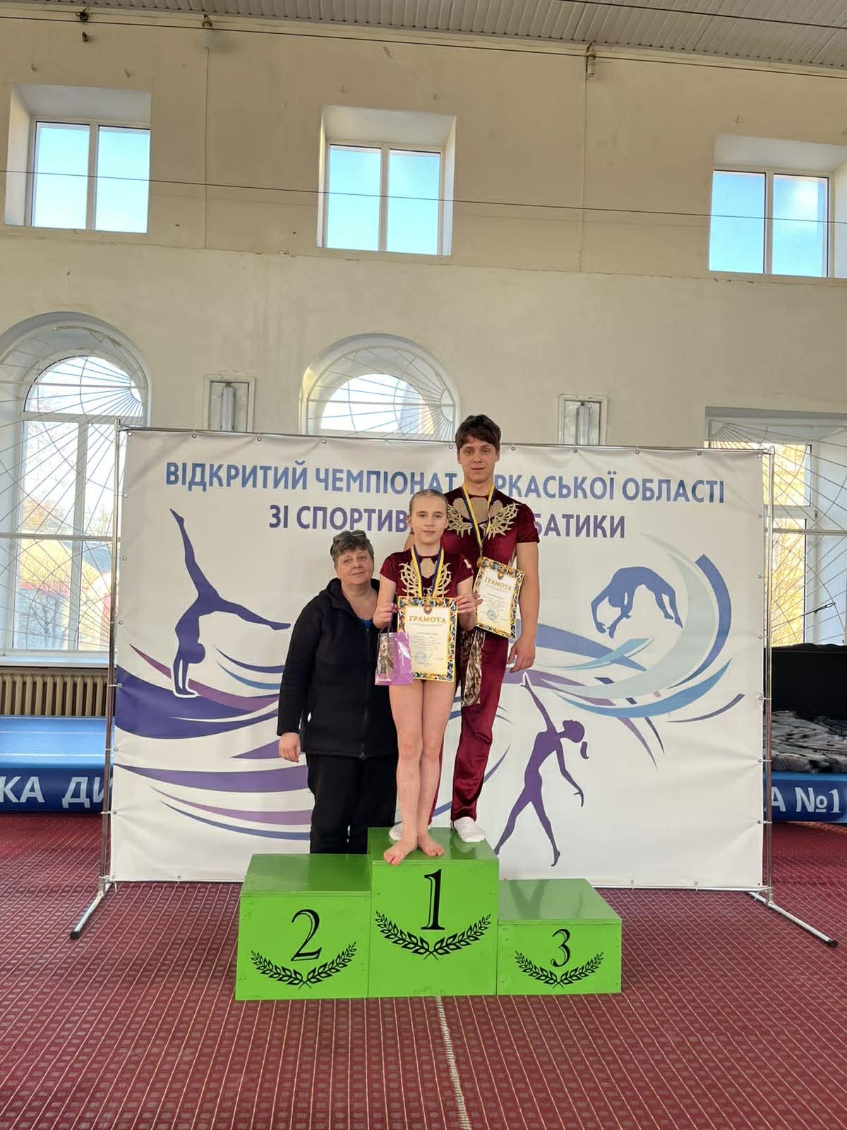 Черкаські акробати здобули призові місця на чемпіонаті області