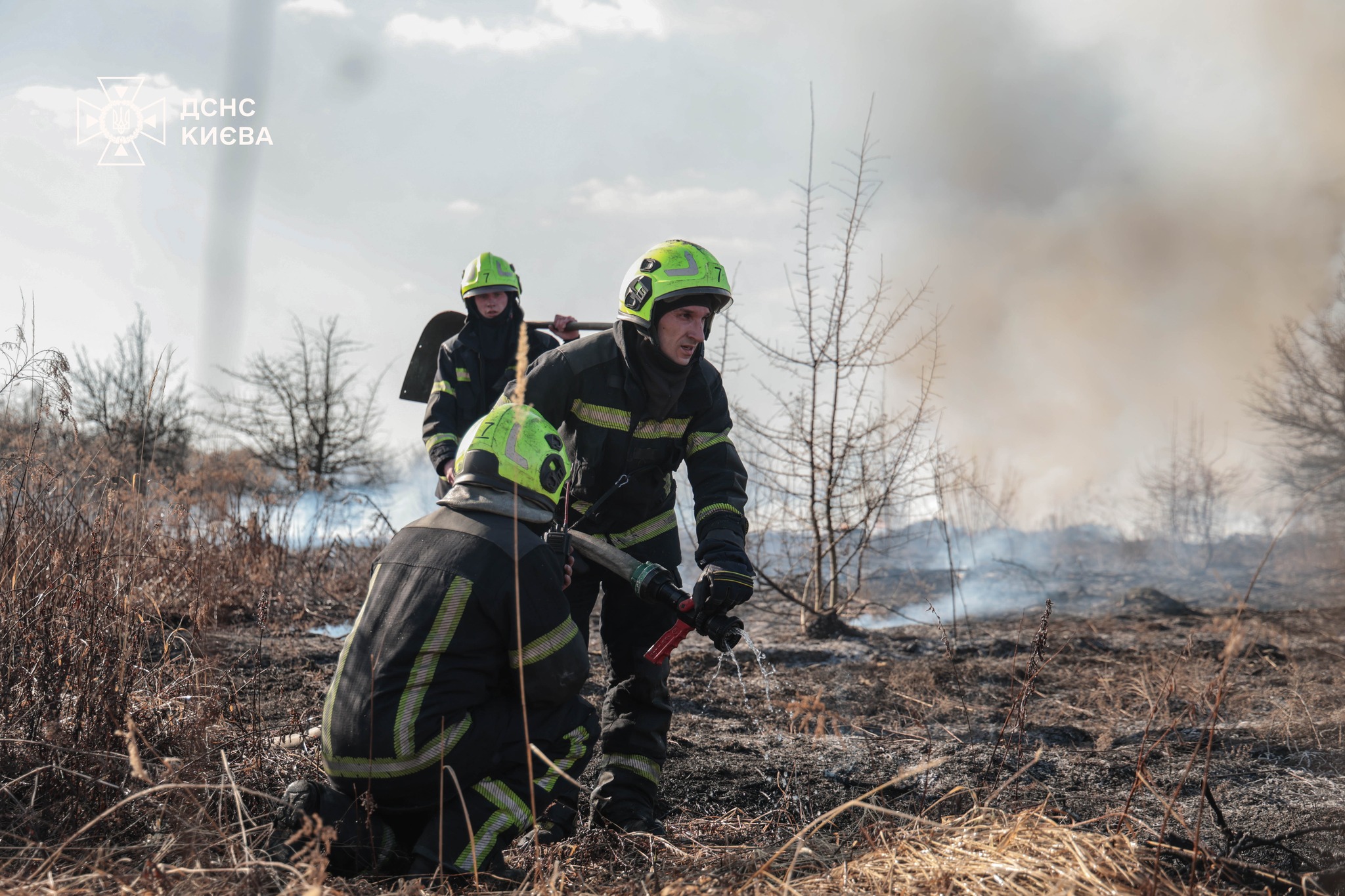 ДСНСники ліквідували масштабну пожежу на відкритій території у Києві - фото 5