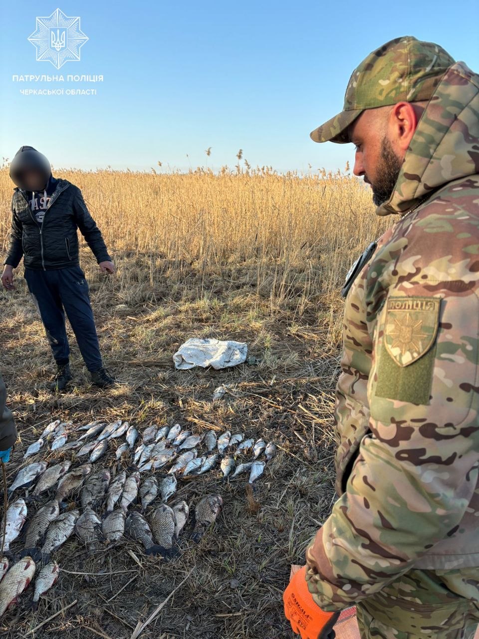 Чоловіки сітками ловили рибу на Дніпрі