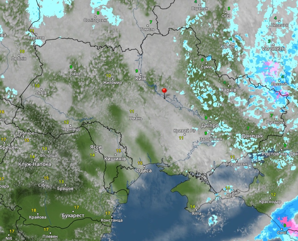 Пірнаючий циклон принесе на Черкащину заморозки і пориви вітру