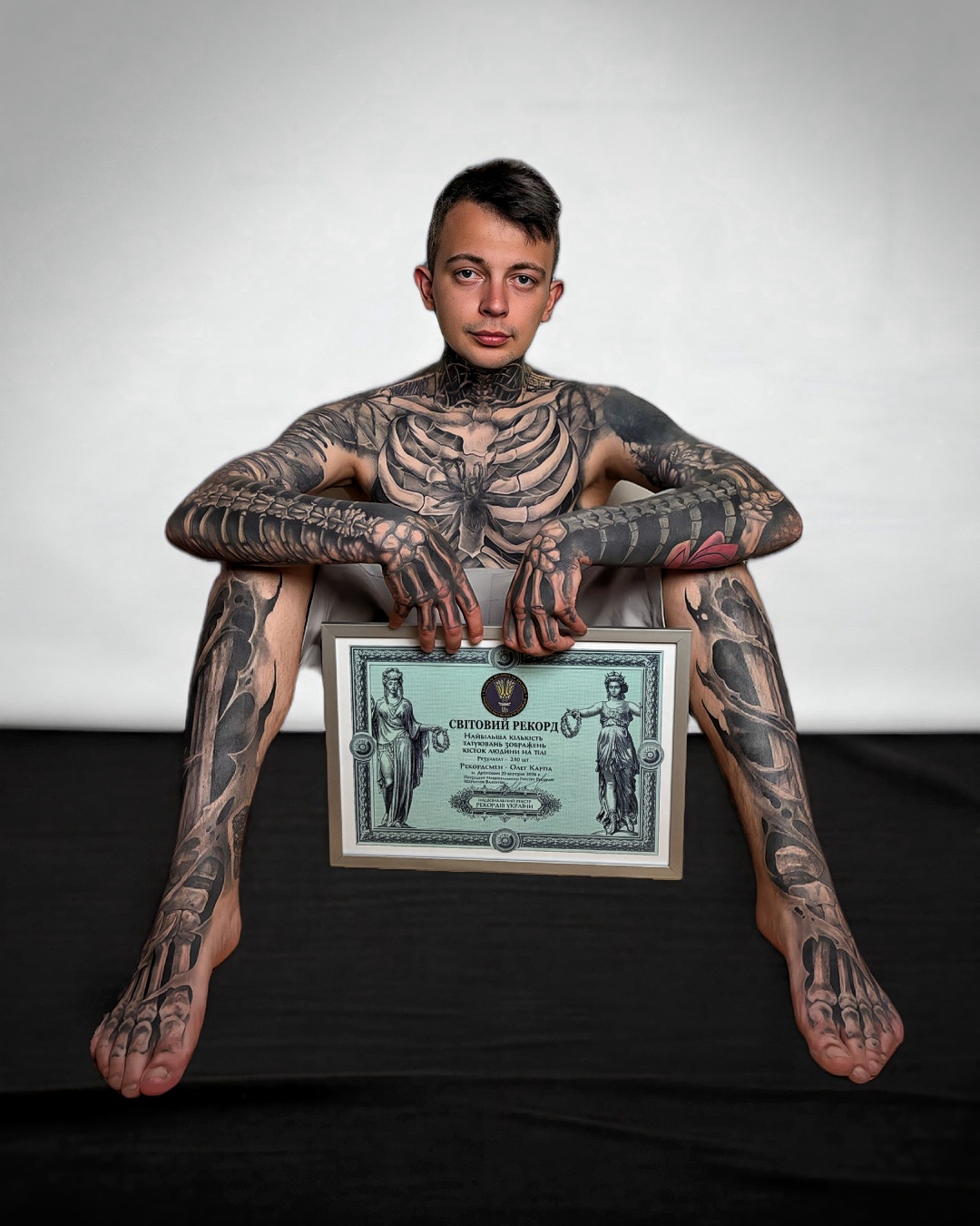 Українець встановив світовий рекорд за кількістю татуювань