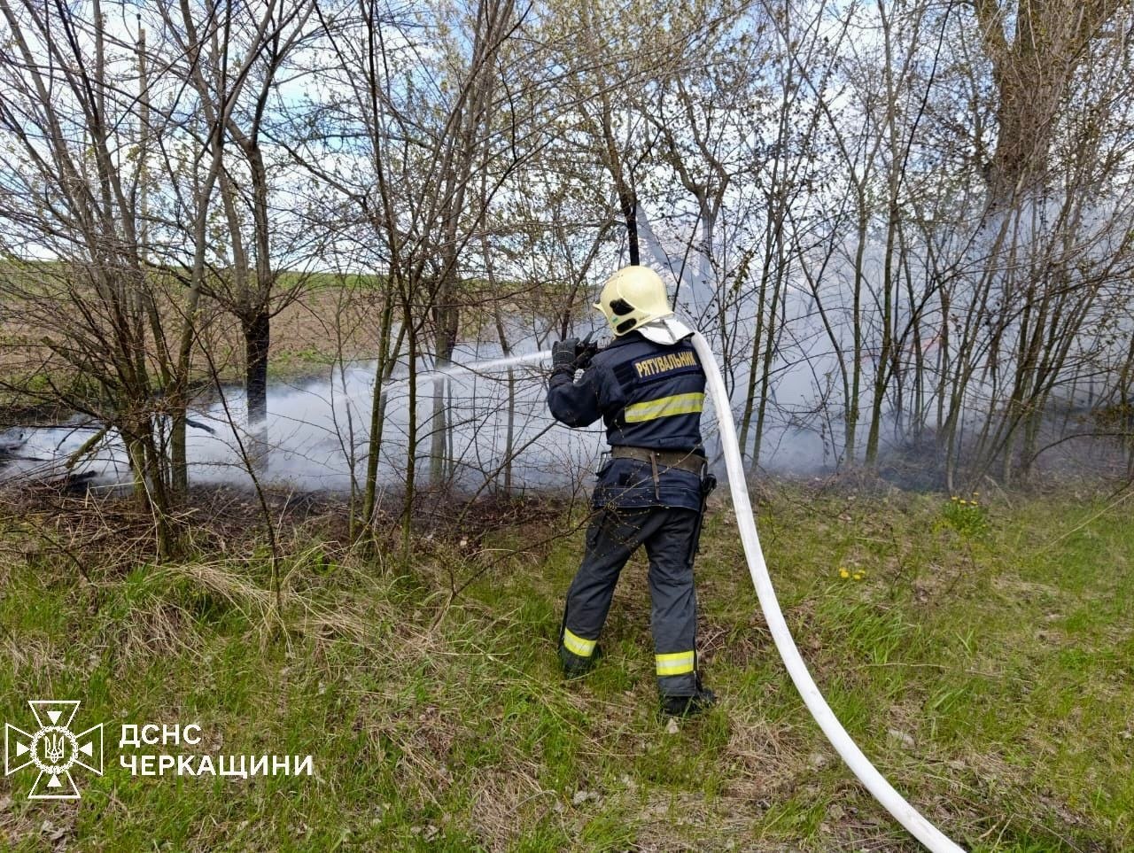 На Черкащині діти підпалили траву: вигоріло 1,5 га