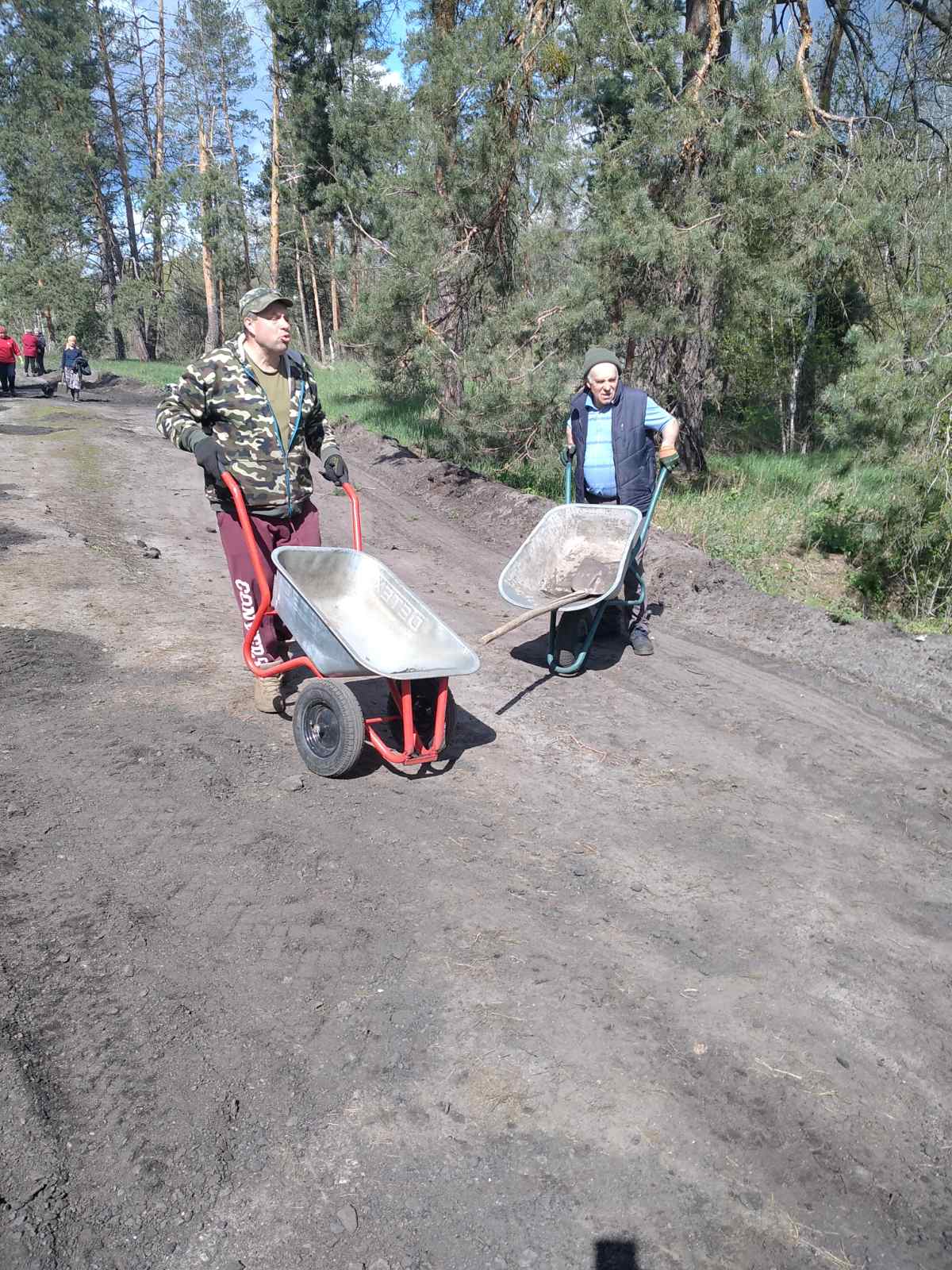 Цеглою закривали «кратери»: жителі селища на Черкащині самотужки залатали дорогу - фото 8