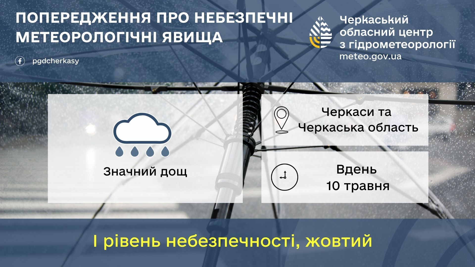 Синоптики попередили про сильні дощі у Черкасах і області