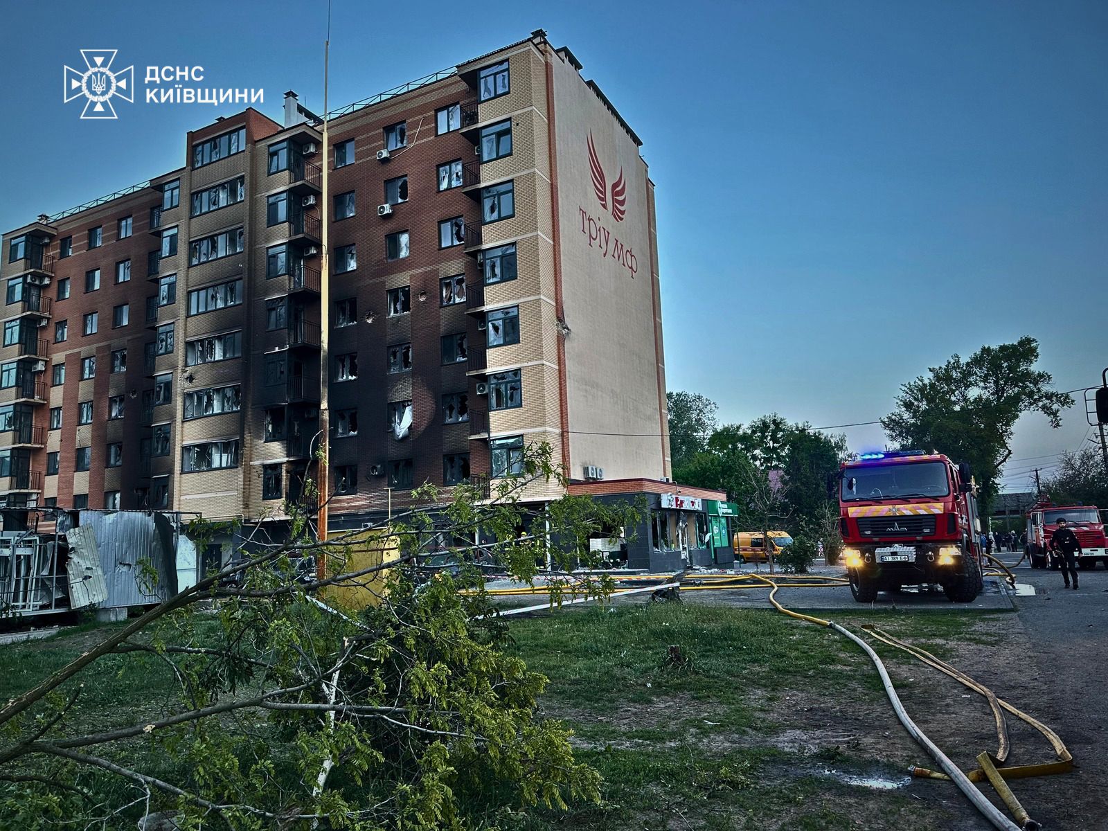 Внаслідок російської атаки на Київщину постраждала трирічна дитина