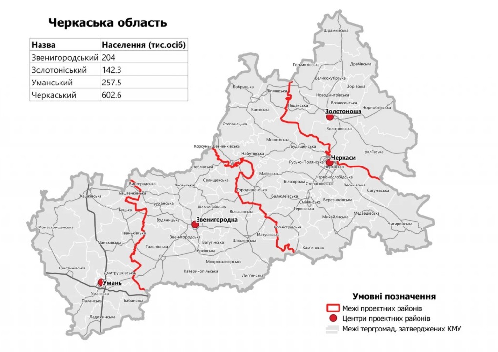 Міста Черкаської області: список за районами, площа та цікаві факти