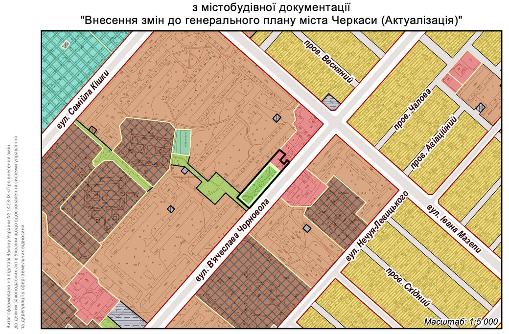 У Черкасах забудовник через суд домігся зміни умов забудови земельної ділянки