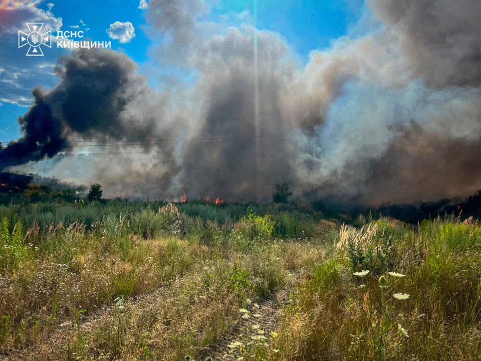 На Київщині масштабна пожежа. ВІДЕО - фото 3