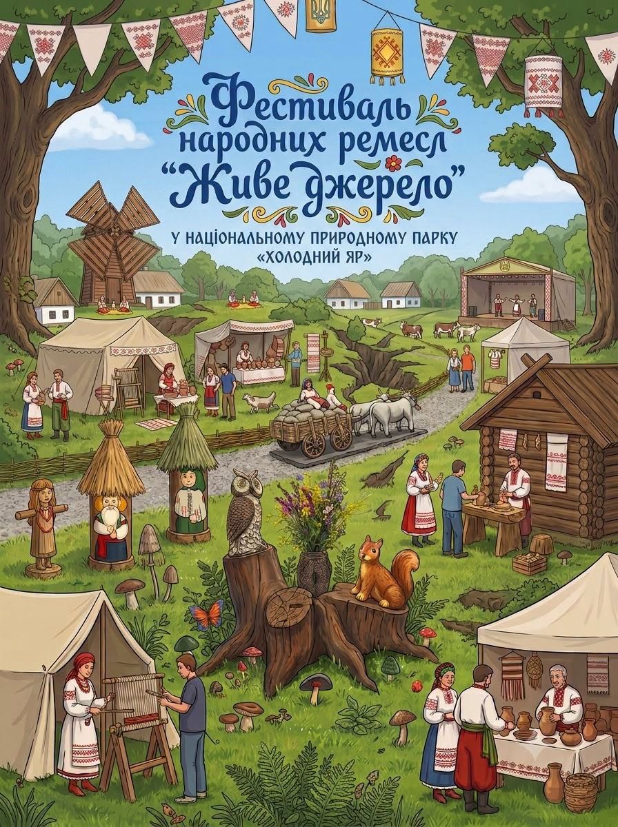 У Холодному Яру влаштовують фестиваль народних ремесел «Живе Джерело»