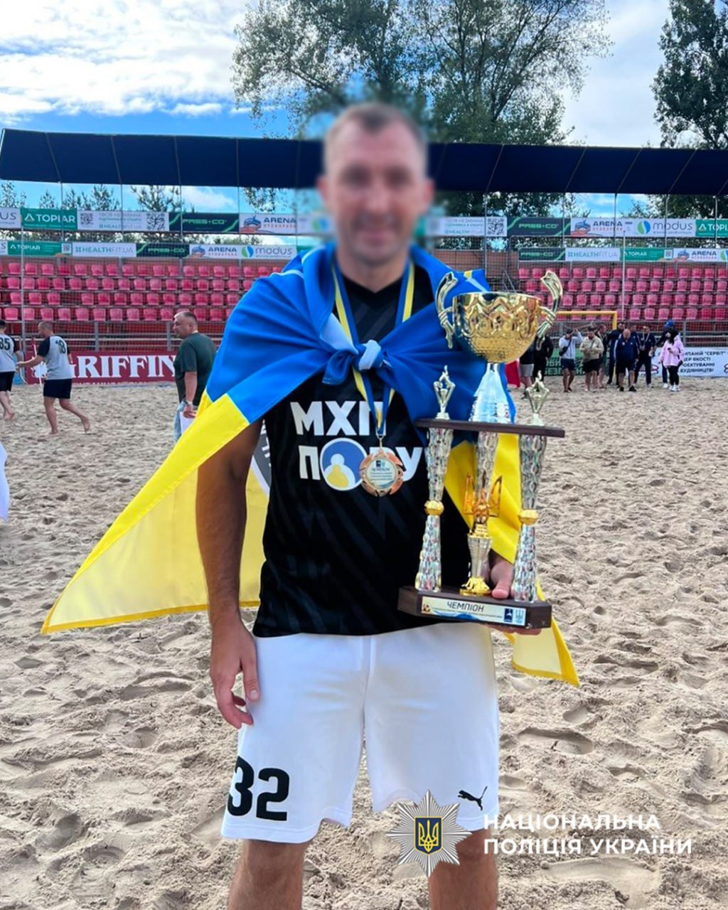 Черкаські поліцейські здобули медалі на чемпіонаті України з пляжного футболу