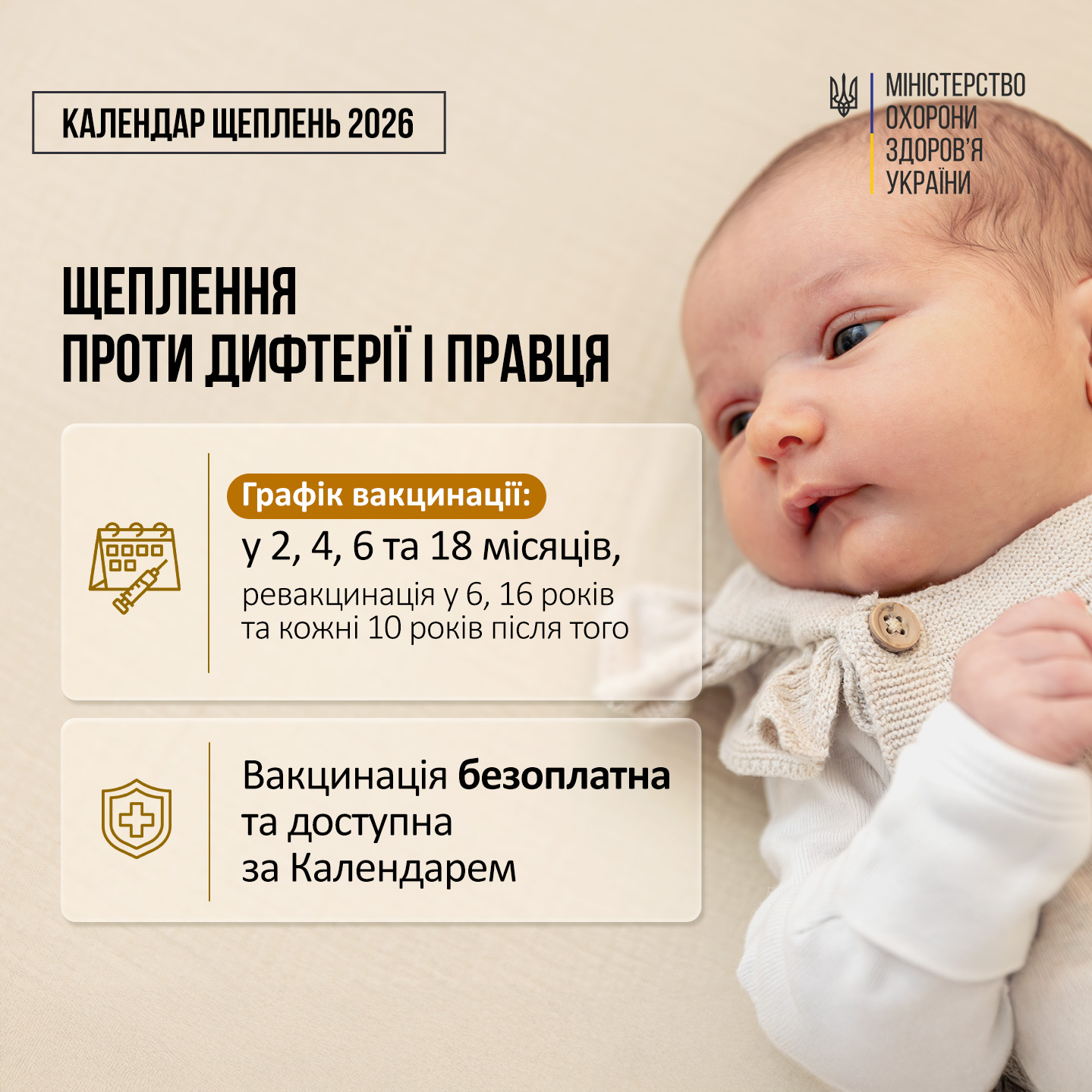 Які щеплення варто поновити під час війни: рекомендації МОЗ
